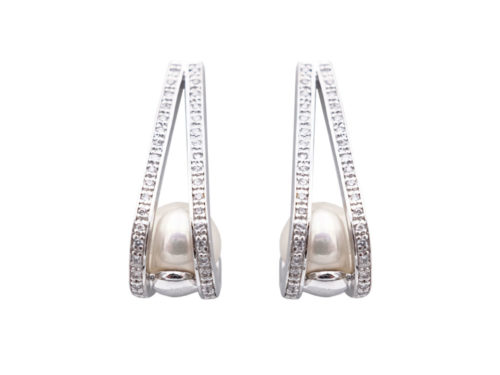 boucles oreilles perles de majorque orquidea