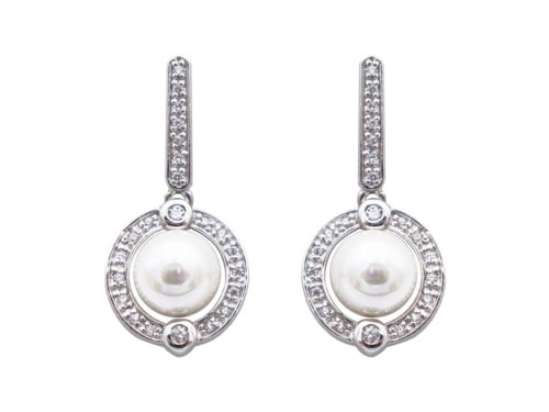 boucles oreilles perles de majorque orquidea