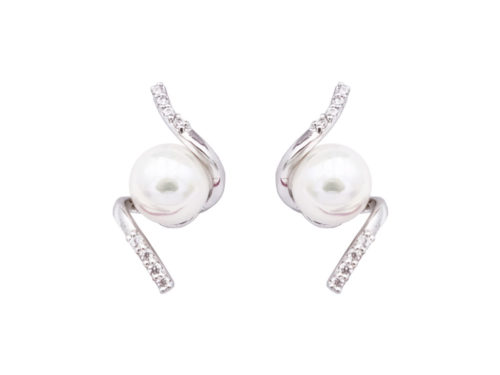 boucles oreilles perles de majorque orquidea