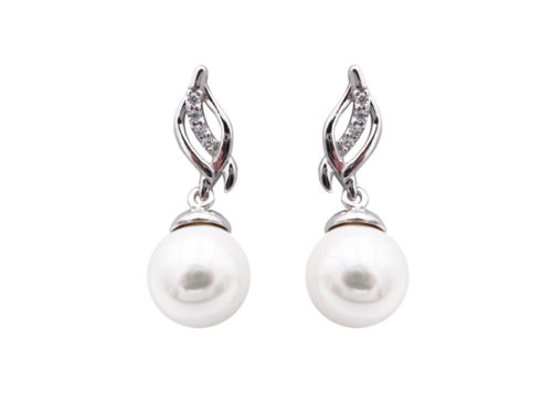 boucles oreilles perles de majorque orquidea