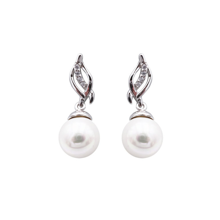 boucles oreilles perles de majorque orquidea