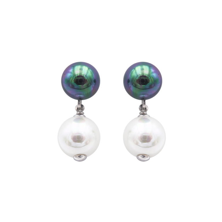 boucles oreilles perles de majorque orquidea