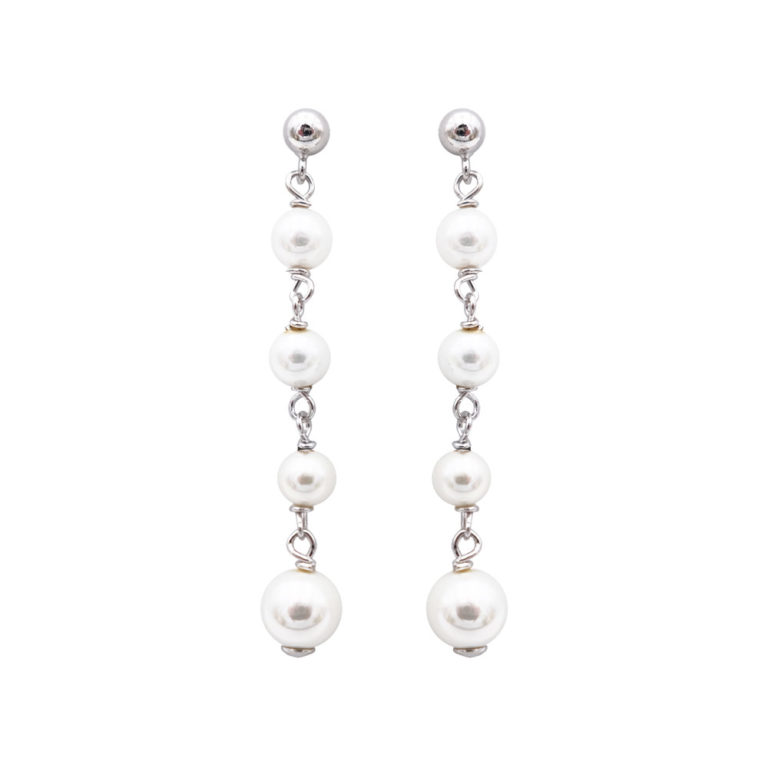 boucles oreilles perles de majorque orquidea