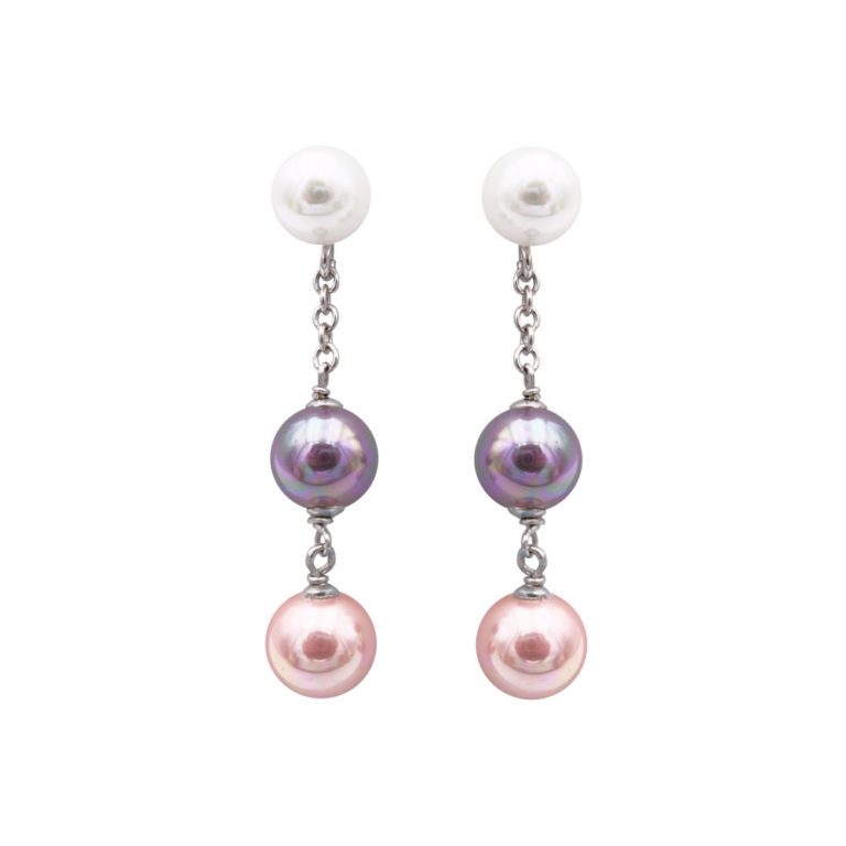 boucles oreilles perles de majorque orquidea
