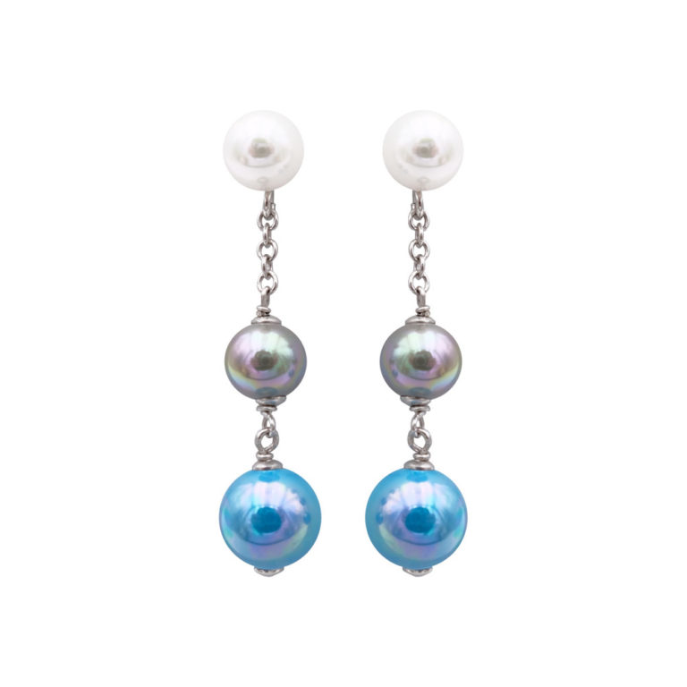 boucles oreilles perles de majorque orquidea