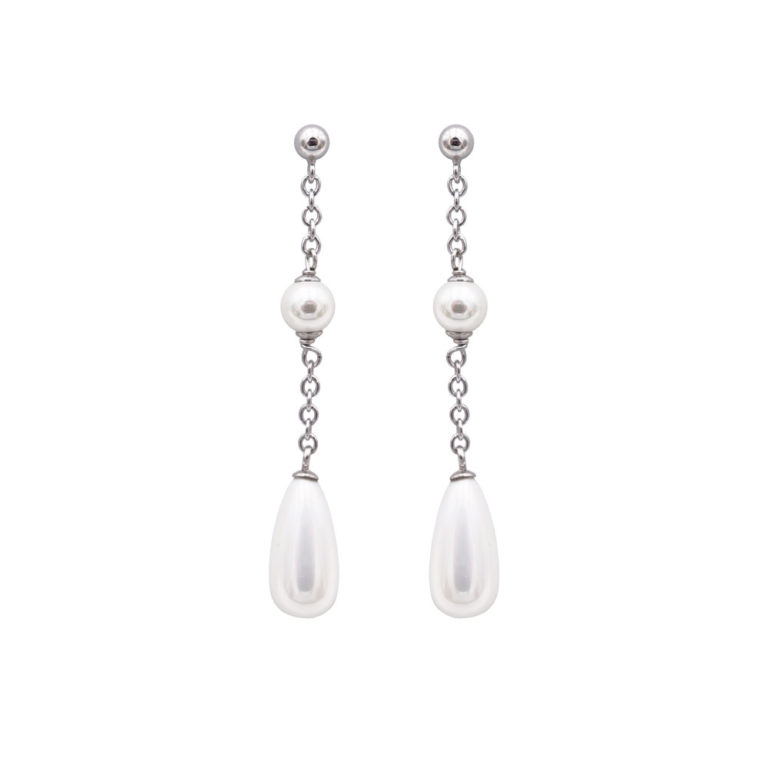 boucles oreilles perles de majorque orquidea