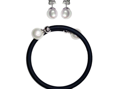bracelet et boucles oreilles perles de majorque orquidea