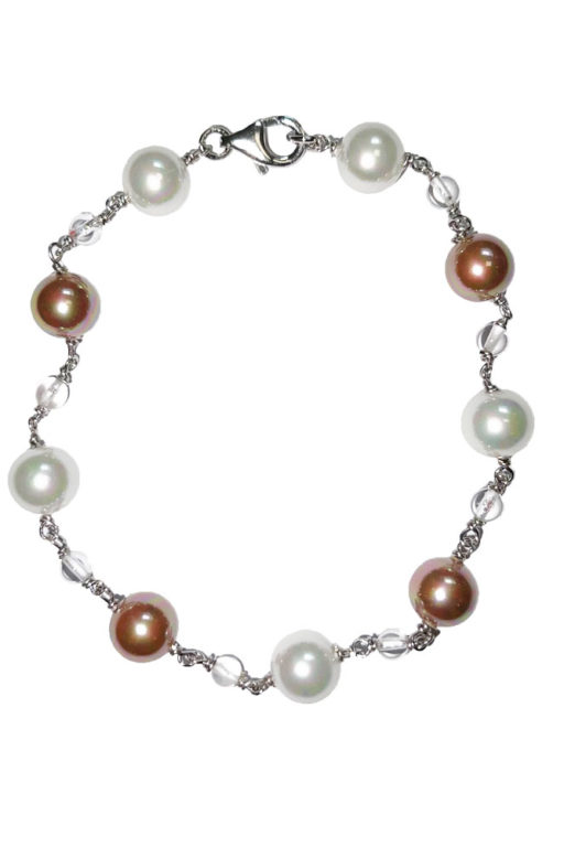 bracelet perles de majorque orquidea