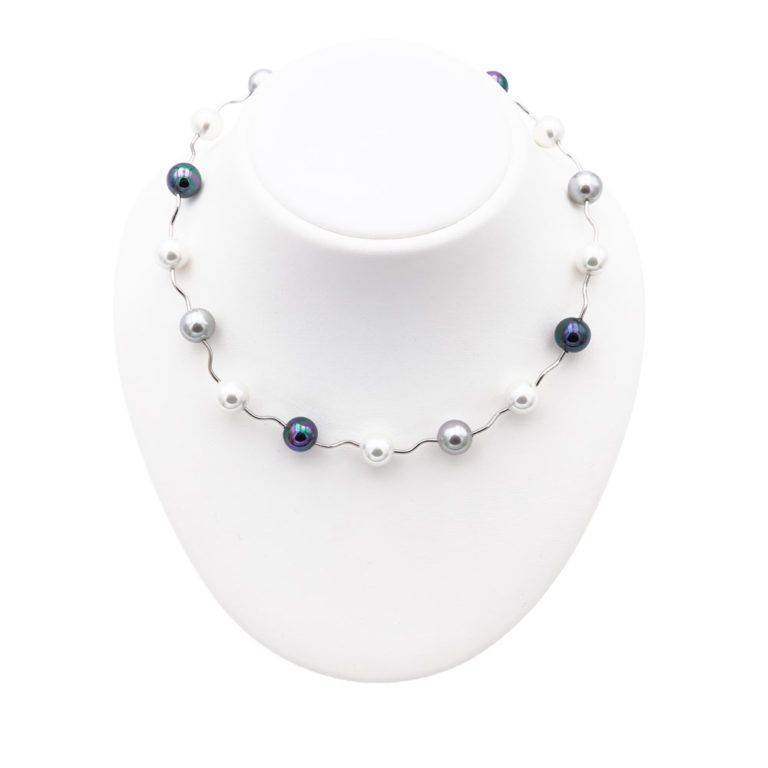 collier perles de majorque orquidea