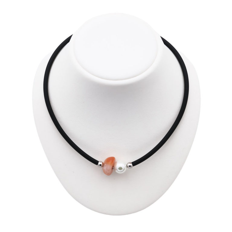 collier perles de majorque orquidea