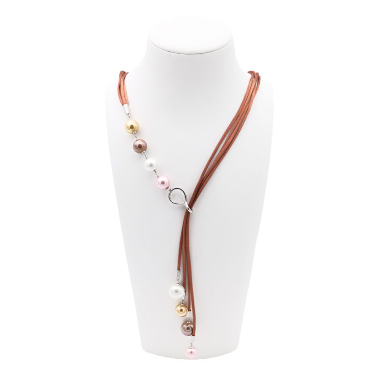 collier perles de majorque orquidea