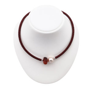 collier perles de majorque orquidea