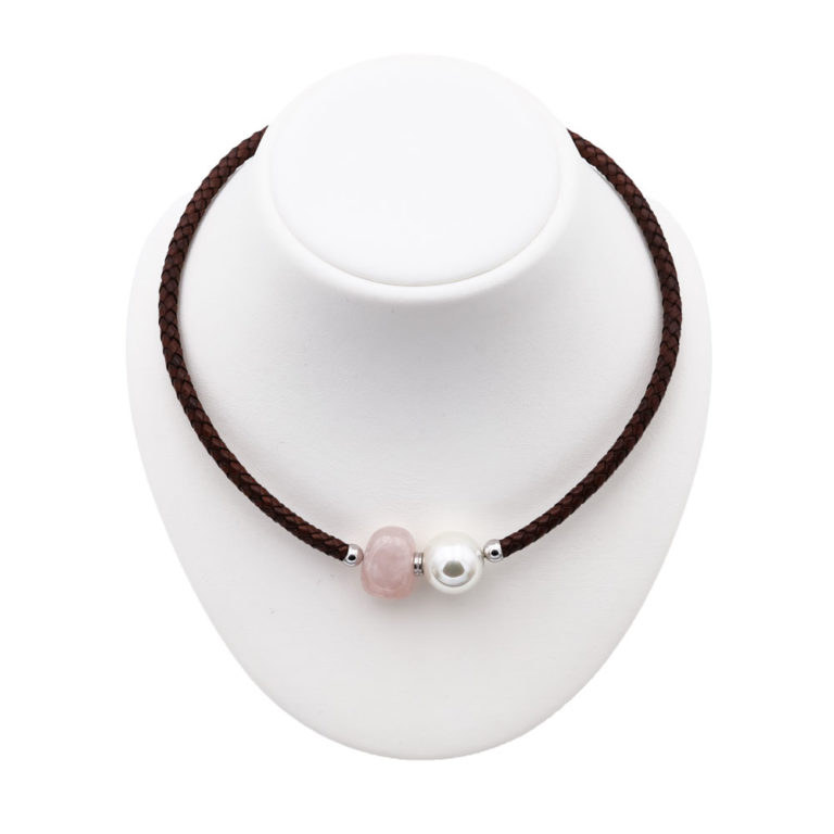 collier perles de majorque orquidea