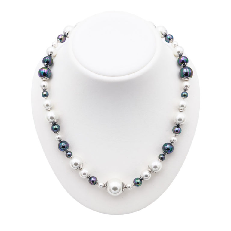 collier perles de majorque orquidea