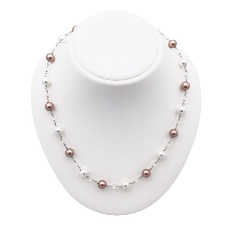 collier perles de majorque orquidea