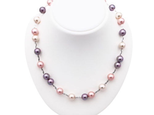collier perles de majorque orquidea