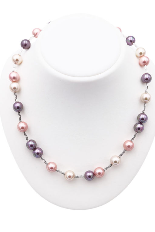 collier perles de majorque orquidea