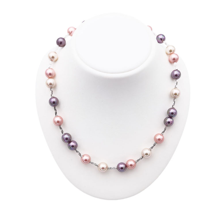 collier perles de majorque orquidea