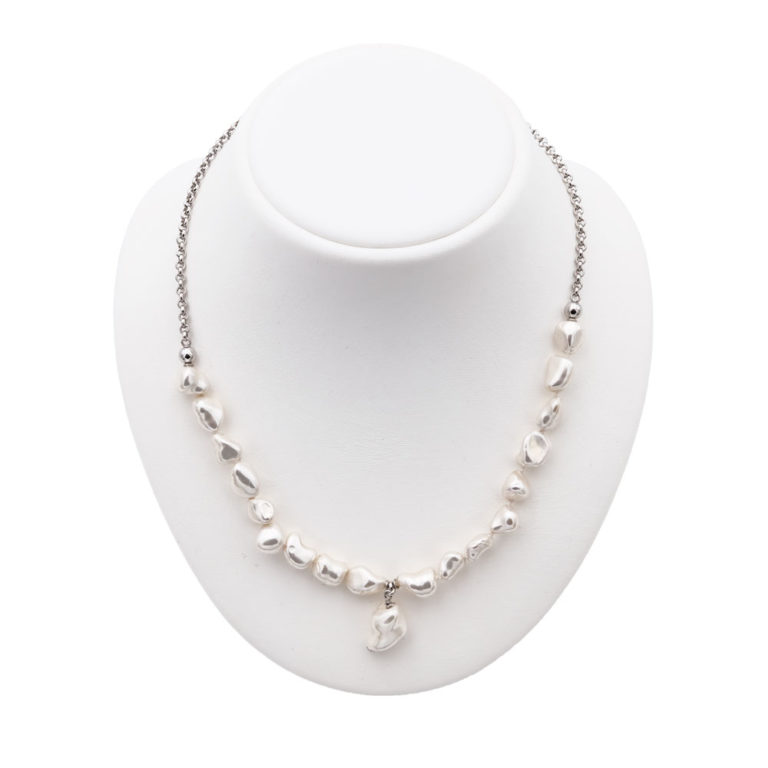 collier perles de majorque orquidea