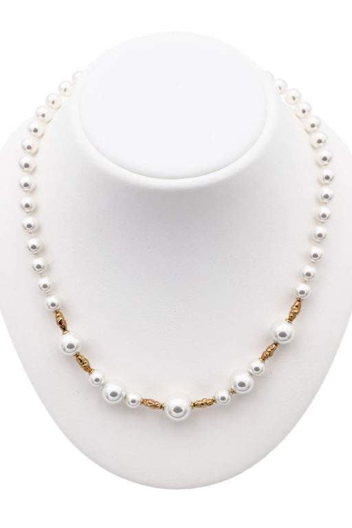 collier perles de majorque orquidea
