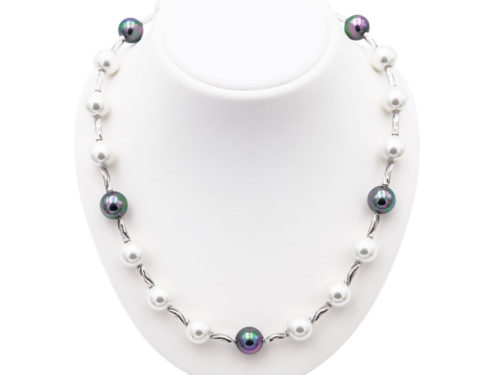 collier perles de majorque orquidea