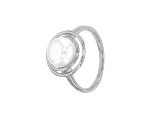 bague perle eau douce encerclee argent rhodie lvl