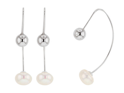 boucle oreilles perles eau douce argent lvl