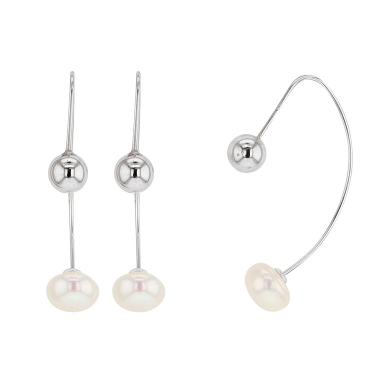 boucle oreilles perles eau douce argent lvl