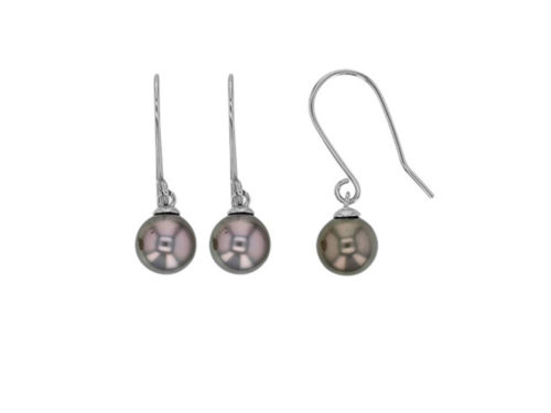 boucles oreilles perles de tahiti rondes argent rhodie lvl