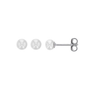 boucles oreilles puces perles eau douce argent rhodie lvl