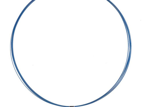 collier acier bleu avec perle de tahiti ronde fermoir baionnette lvl B