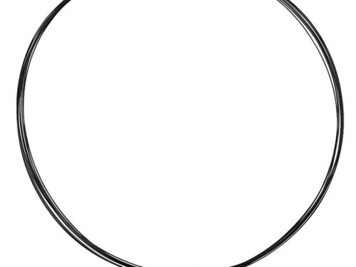 collier acier noir avec perle de tahiti ronde fermoir baionnette lvl N