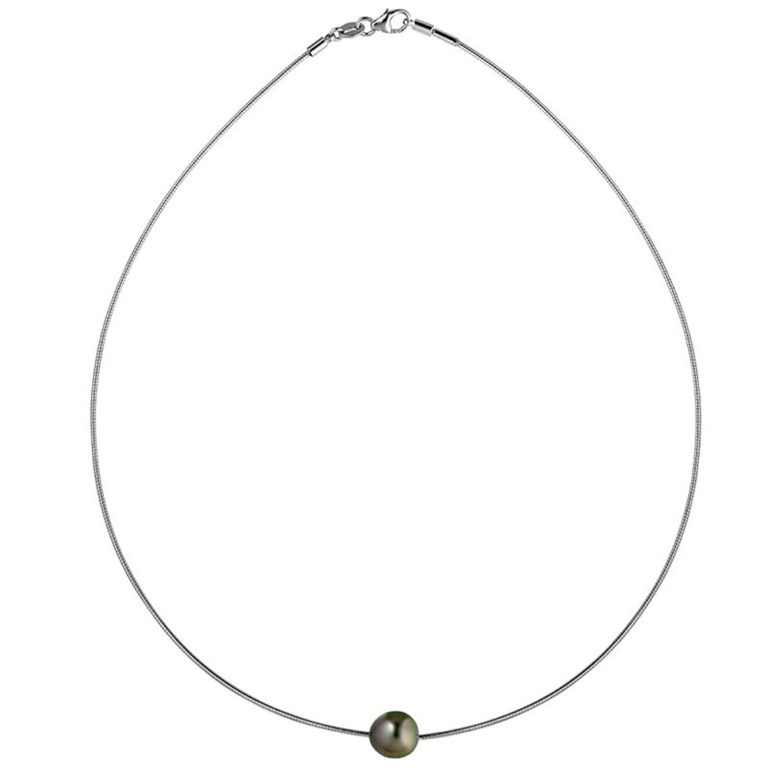 collier omega perle de tahiti ronde ovale argent rhodie lvl