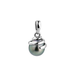 pendentif perle de tahiti poire baroque beliere spirale argent rhodie lvl