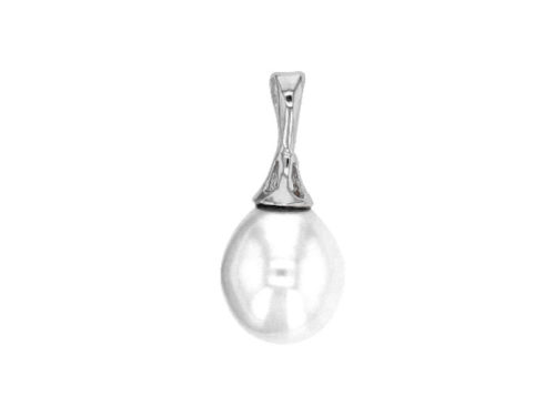 pendentif perle eau douce beliere argent rhodie lvl