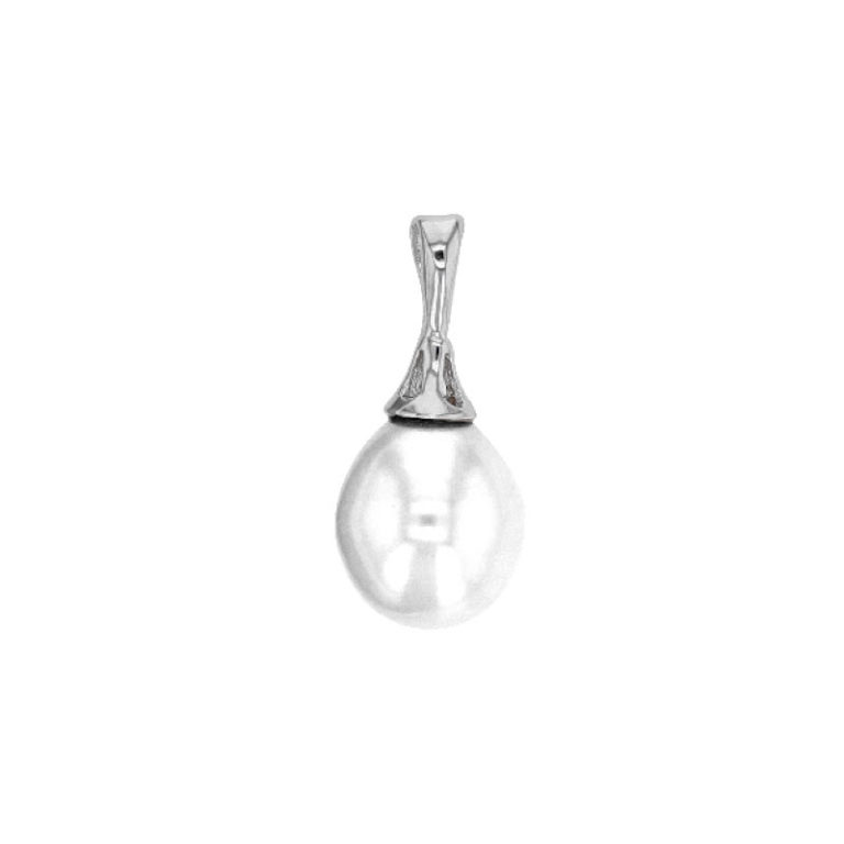 pendentif perle eau douce beliere argent rhodie lvl