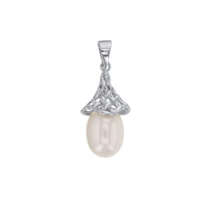pendentif perle eau douce cône ajoure lvl