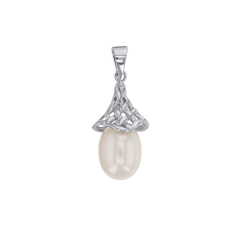 pendentif perle eau douce cône ajoure lvl