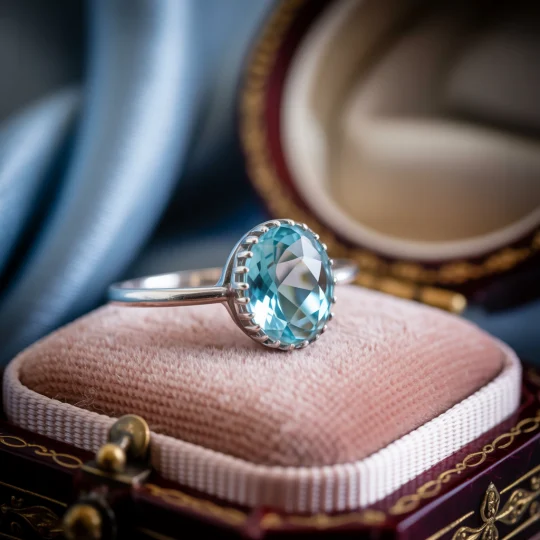 bague aigue marine